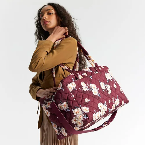 Miniatura 6 de Vera Bradley Bolsa de viaje grande de sarga de rendimiento para mujer, Floraciones y ramas