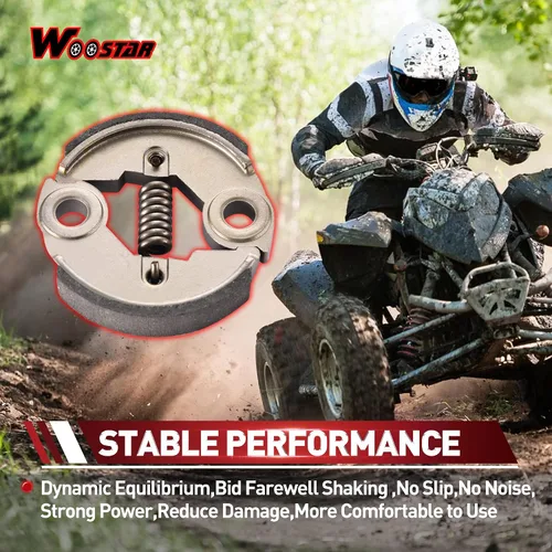 Miniatura 4 de WOOSTAR Embrague resistente con resorte de repuesto para 2 tiempos 43cc 47cc 49cc motor X-1 X-2 ojo de gato Pocket Bike Mini Quad