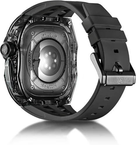 Miniatura 2 de B-BR - Funda y correa resistentes de diseño translúcido compatible con Apple Watch Ultra 3/2/1 de 1.732 pulgadas, protector militar de lujo táctico