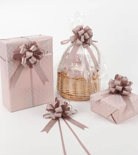 Miniatura 18 de HUIHUANG Lazos Rosa Fucsia Intenso 12 PCS Lazos de Tirón de Satén Rosa Fucsia 4" x 8" Lazo de Regalo para Envolver Regalos, Cesta de Regalo, Bolsa