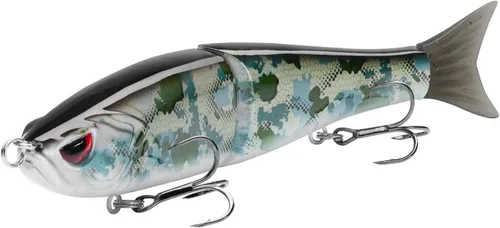 Miniatura 18 de Señuelos Bassdash SwimShad Glide articulados Swimbait Lubina Cachorro Salmón Trucha Almizclado Señuelo de Pesca Bajo Largemouth