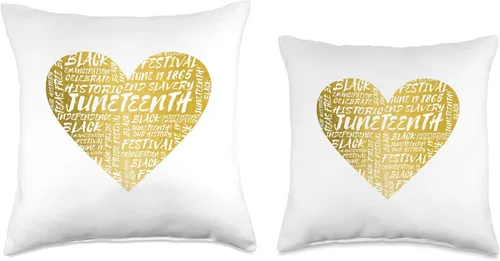 Miniatura 3 de Juneteenth Heart African American Pride Black History Month Throw Pillow