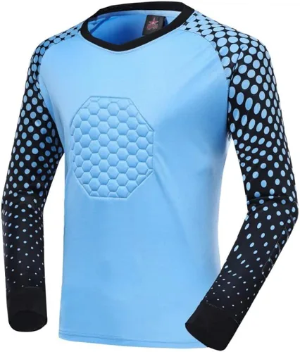 Miniatura 2 de Jared's Athletic Wear Camiseta acolchada de portero juvenil Fútbol, Fútbol, Fútbol (azul claro)