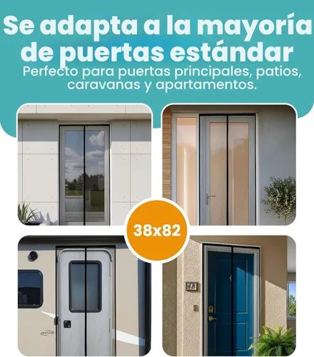 Miniatura 7 de Puerta magnética de mosquitero Flux Phenom - Los insectos afuera, la brisa adentro - Instalación de 9 minutos, malla auto-sellada resistente de Negro