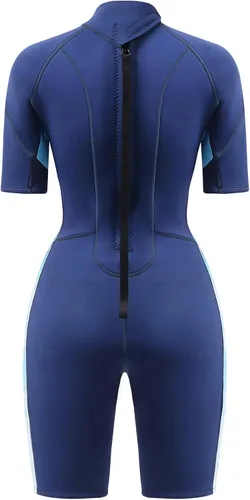 Miniatura 2 de Traje de neopreno de cuerpo completo para mujer de 0.118 pulgadas (0.118 in), con cremallera frontal, para buceo, esnórquel, surf, natación