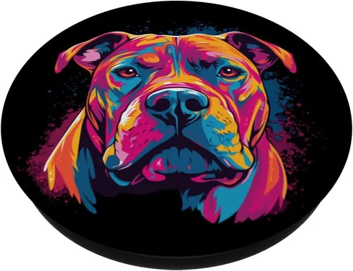 Miniatura 2 de PopSockets PopGrip estándar para perros argentinos con diseño de acuarela