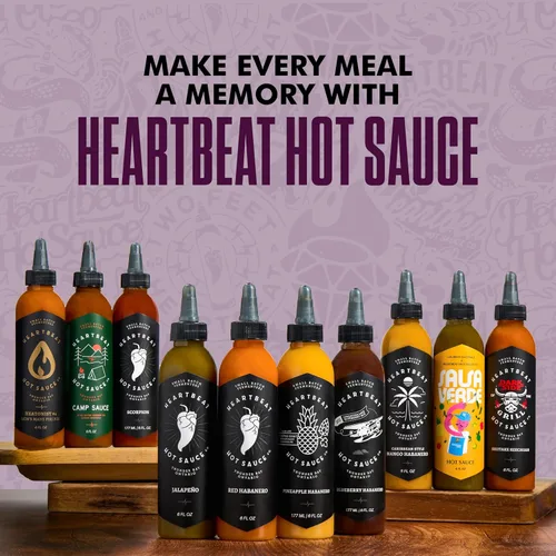 Miniatura 6 de Heartbeat - Salsa picante de arándanos, habanero de arándanos, 6 onzas, paquete de 6 unidades, lote pequeño y hecho a mano con arándanos reales