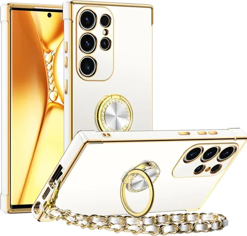 Miniatura 7 de Miss Arts Funda para Samsung Galaxy S22 Ultra con Soporte, Funda Galaxy S22 Ultra con Soporte de Anillo Kickstand, para Mujeres y Niñas, Bonita