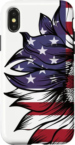 Miniatura 5 de Funda patriótica para iPhone 13 Pro Max USA 4 de julio con diseño de girasol
