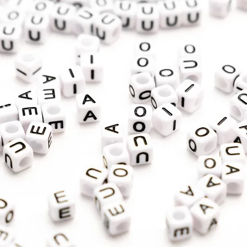 Miniatura 5 de STU-500FZM-AEIOU, 500 cuentas de letras acrílicas en forma de cubo de 15/64 x 0.236 pulgadas, letras B, cuentas del alfabeto para hacer pulseras
