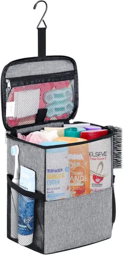 Miniatura 12 de Lifewit Bolsa Organizadora de Ducha de Malla Portátil Artículos Esenciales para Dormitorio Universitario Canasta Tote Organizadora para Baño