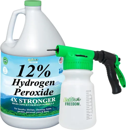 Miniatura 9 de Nature's Freedom 12% de peróxido de hidrógeno, H2O2 de grado alimenticio y agua purificada solamente, solución de 1 galón