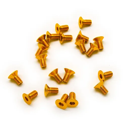 Miniatura 28 de 20 tornillos avellanados M3 6063 de aluminio hexagonal (colores anodizados) (0.236 in, 0.394 in, 0.630 in, 0.787 in) (M3 x 0.236 in, negro)