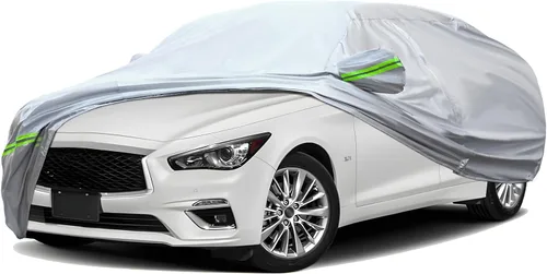 Miniatura 41 de TUCAREST - Funda de auto completa de 6 capas de alta calidad, diseño de cremallera de carcasa dura, impermeable, resistente a la intemperie