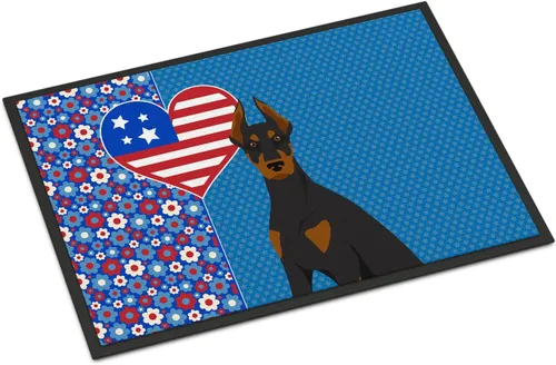 Miniatura 110 de Caroline's Treasures WDK5119JMAT Airedale Terrier USA - Tapete para interiores o exteriores, 24 x 36 pulgadas, tapete para puerta delantera