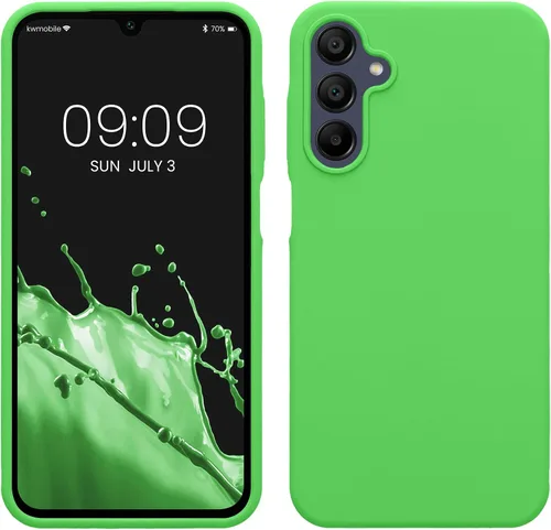 Miniatura 204 de kwmobile Funda Compatible con Samsung Galaxy A14 5G - Funda de teléfono de TPU y silicona con acabado suave - Verde Lima