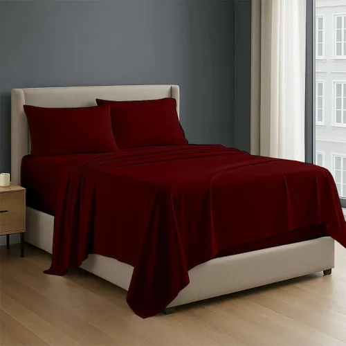 Miniatura 8 de NON Sticky cotton - Juego de sábanas de 4 piezas de algodón egipcio de alta calidad, de bolsillo profundo, ropa de cama suave y transpirable