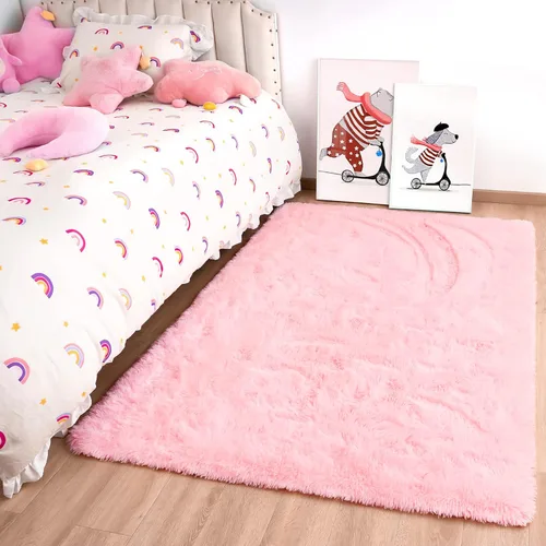 Miniatura 39 de Noahas - Alfombras mullidas de 4 x 6 pies para dormitorio y sala de estar, alfombra gruesa y peluda de color gris, alfombra de suelo antideslizante