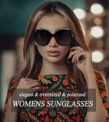 Miniatura 55 de Joopin Lentes de sol de gran tamaño para mujer, polarizados, grandes, para conducción, protección UV, grandes sombras