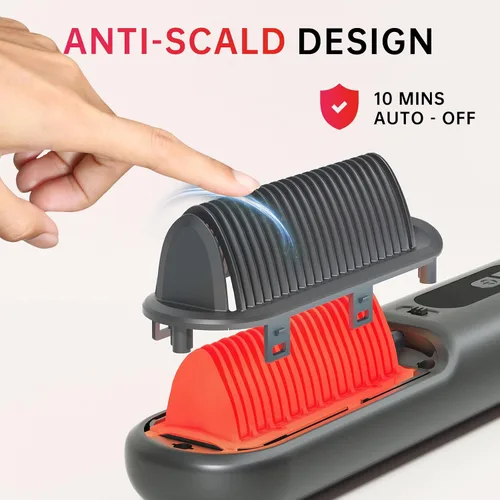 Miniatura 3 de Cepillo alisador de pelo inalámbrico, alisador de pelo portátil, cepillo inalámbrico con 6 ajustes de temperatura, cepillo alisador de pelo