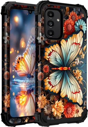 Miniatura 75 de Hocase Funda para Galaxy A37 5G, protección resistente a prueba de golpes, parachoques de goma de silicona suave+funda protectora híbrida