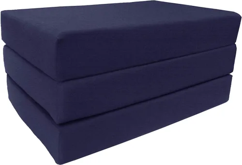 Miniatura 2 de D&D Futon Furniture Camas de espuma Shikibuton de tamaño individual sólido azul marino, 6 pulgadas de grosor x 39 pulgadas de ancho x 75 pulgadas