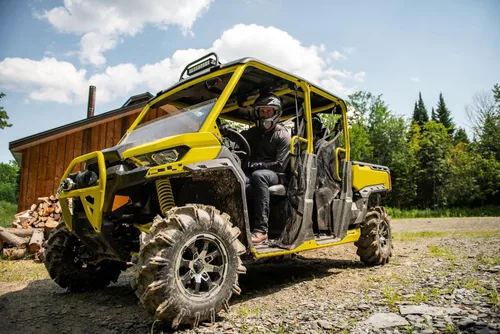 Miniatura 8 de KEMIMOTO UTV - Red de almacenamiento para respaldo trasero compatible con Can Am Defender Max, repuesto OEM #715003019, negro (se vende en pares)
