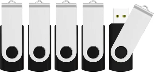 Miniatura 5 de JUANWE Unidad flash USB de 2 GB, paquete de 10 unidades, unidades de pulgar 2.0 con carcasa giratoria de 360°, memorias USB para almacenamiento