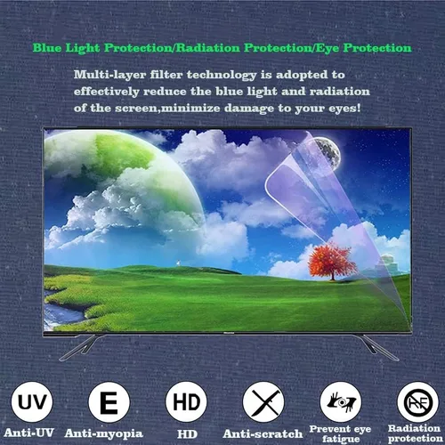 Miniatura 3 de AIZYR Película protectora de pantalla de TV antiarañazos de 75 a 85 pulgadas, ultra transparente, antiluz azul, cubierta protectora de pantalla