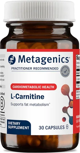Metagenics L-Carnitina - Suplemento de aminoácidos para el metabolismo de las grasas y el apoyo energético* - 500 mg de L-carnitina L-tartrato - Sin