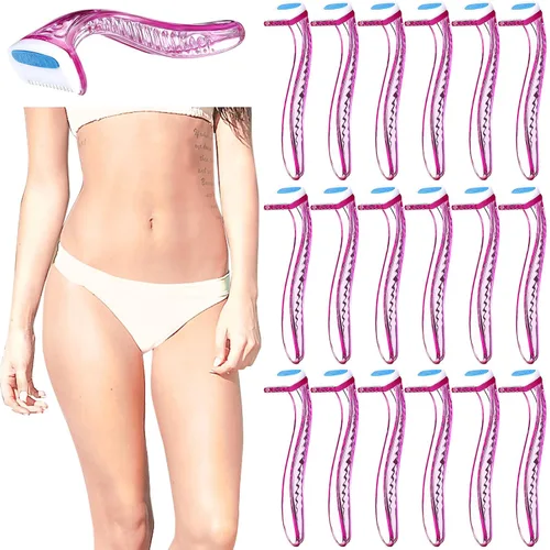 Miniatura 8 de Honoson 16 piezas de maquinilla de afeitar desechables para mujer, kit de afeitado de piel sensible con cubierta protectora, recortadora de Varios