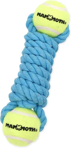Miniatura 8 de Mammoth - Juguete de cuerda para masticar con pelotas de tenis, juguete interactivo de algodón y poliéster para perros, juguete interactivo