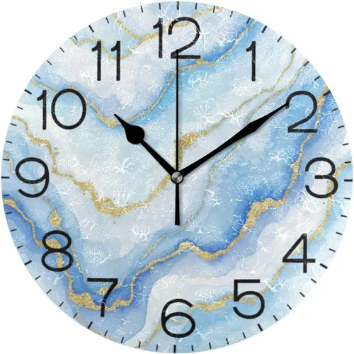 Miniatura 10 de Reloj de pared con diseño de gaviota de playa, reloj colgante decorativo, silencioso, sin tictac, para sala de estar, cocina, dormitorio