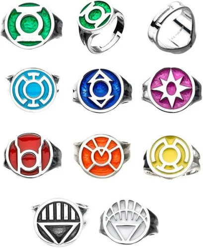 Miniatura 4 de DC Comics Green Lantern Power Anillos de espectro emocional Incluye 9 anillos ajustables con cada emoción, Verde