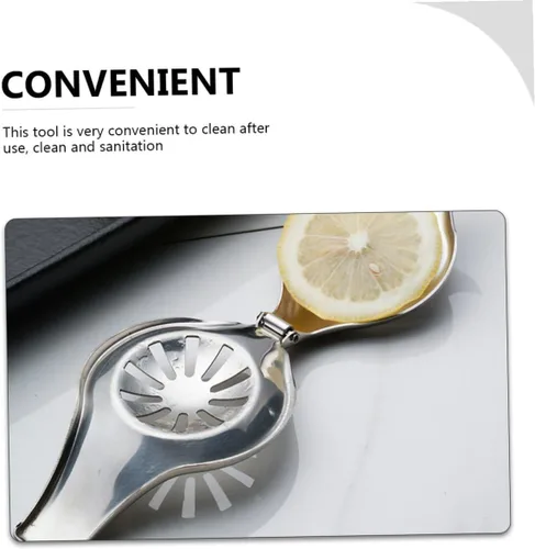 Miniatura 3 de NUOBESTY Exprimidor manual de limón de acero inoxidable, exprimidor de frutas resistente, prensa de cítricos multifuncional para uso doméstico