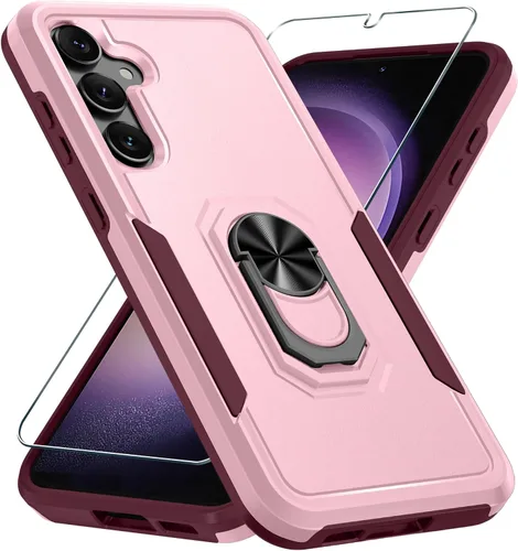 Miniatura 14 de Compatible con Samsung Galaxy S24/S25 Funda con Protector de Pantalla de Vidrio Templado, Resistente a Prueba de Golpes de Servicio Pesado Funda