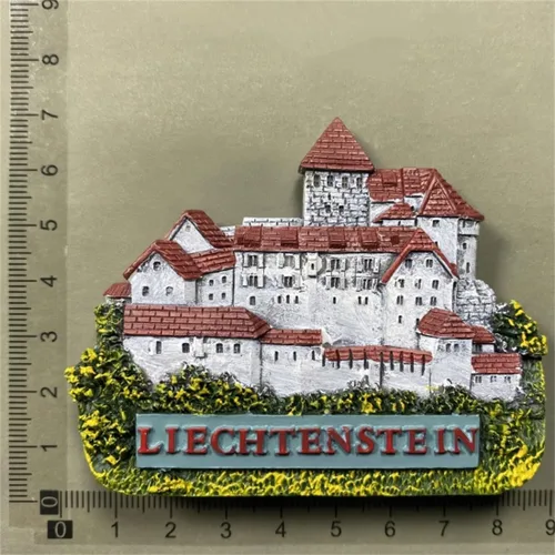 Miniatura 6 de Vaduz Castle Liechtenstein - Imán para nevera, recuerdo de viaje, decoración de nevera, 3D, calcomanía magnética, colección artesanal