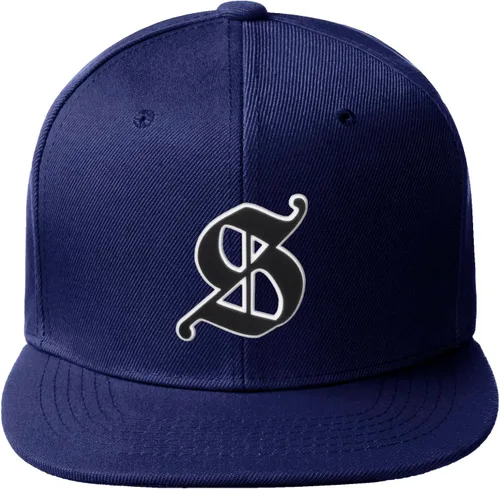 Miniatura 293 de Daxton Gorra clásica con visera de billete plano con letras del alfabeto inglés antiguo de la A a la Z