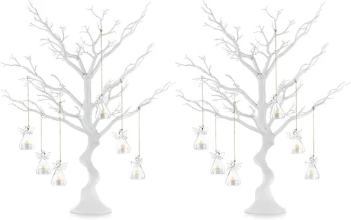 Miniatura 19 de NUPTIO Árbol Artificial Negro de Halloween: 22.8 pulgadas de Alto Exhibidor de Ornamentos Navideños Árboles Falsos Manzanita Ramas Decorativas
