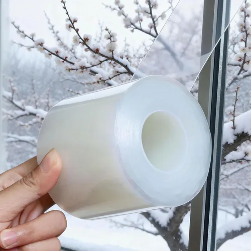 Miniatura 14 de Cinta transparente para sellado de ventana, 2 pulgadas x 35 yardas, cinta adhesiva para aislamiento de ventanas sin residuos, transparente