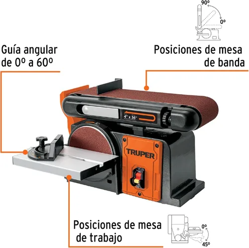 Miniatura 2 de Lijadora de banda y disco 4 x 6