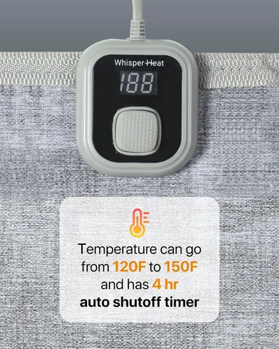 Miniatura 4 de Alfombrilla eléctrica con calefacción WhisperHeat™ – Alfombra eléctrica activada al tocar y calentador de pies y suelo - Calefacción silenciosa