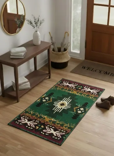 Miniatura 106 de YHSF South West - alfombra estilo nativo americano del suroeste C318 - fácil de limpiar, gruesa, suave, duradera, alfombra inspirada en tribus