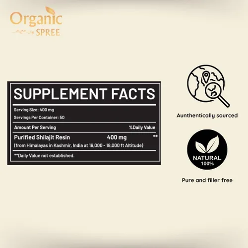 Miniatura 5 de ORGANIC SPREE Resina Shilajit de 0.70 onzas (0.70 onzas) de resina con más de 85 oligominerales, 75% más de ácido fúlvico, apoya la energía