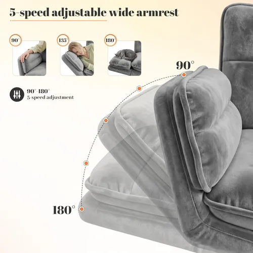 Miniatura 4 de Silla cruzada con ruedas, silla de oficina ergonómica con reposabrazos ajustables, silla de tocador con respaldo para dormitorio, sala de maquillaje