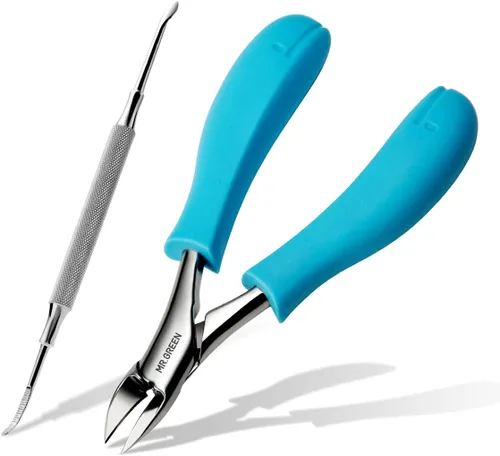 Miniatura 7 de MR.GREEN Cortaúñas para uñas de los pies, antisalpicaduras, profesionales, encarnadas, gruesas, duras, herramientas de pedicura, juegos de manicura
