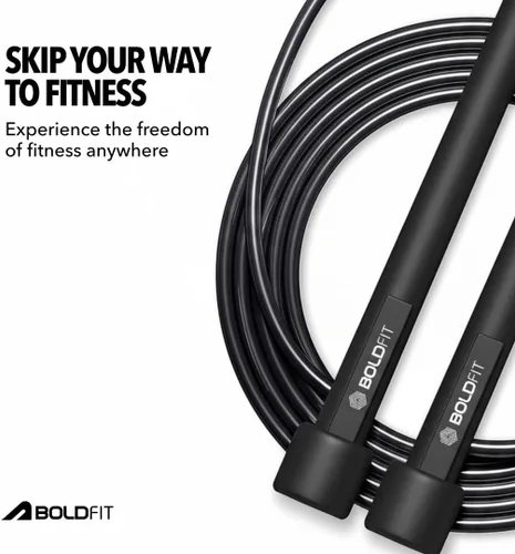 Miniatura 7 de Boldfit Cuerda de saltar para hombres y mujeres con cuerda de salto de velocidad de altura ajustable para ejercicio, gimnasio, deportes fitness