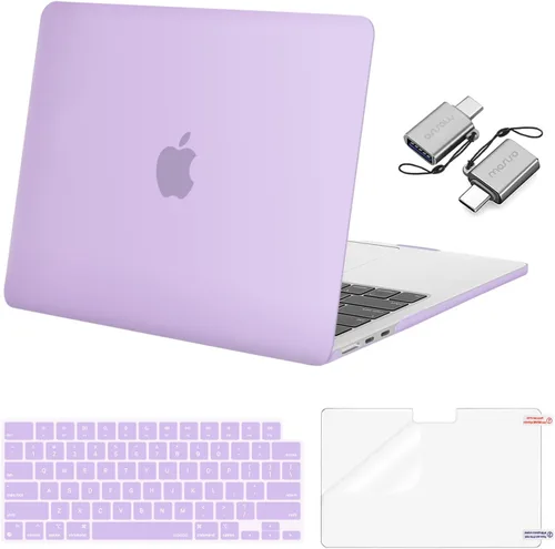 Miniatura 48 de Mosiso Funda para MacBook Air de 13 y 13.6 pulgadas, 2024, 2023 y 2022, M3 A3113, M2 A2681, Touch ID, carcasa rígida, cubierta de teclado, protector