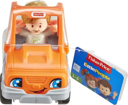 Miniatura 6 de Fisher-Price Little People - Juguete para niños pequeños, ayuda a un amigo a recoger camión, vehículo naranja y figura para jugar a partir de 1 años