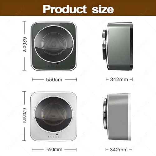 Miniatura 2 de Lavadoras de ropa portátiles Mini Lavadora Montada en la Pared Portátil Totalmente Automática Tambor Delantero Lavadora Capacidad de Lavado 6.6 lbs
